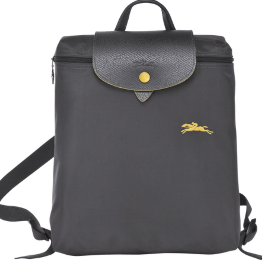 New without tags LONGCHAMP Le Pliage Large club Backpack. Gunmetal gray